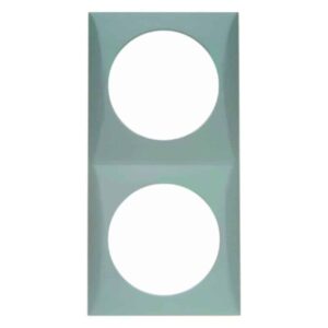 Rahmen 2fach Integro Flow grau glänzend, Berker 918262507