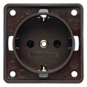 Steckdose SCHUKO erh BS ITG braun matt, Berker 941952501