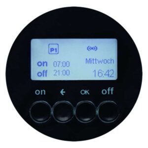 KNX-Funk Zeitschaltuhr quicklink Berker R.1/R.3 schwarz, glänzend, Berker 85745231
