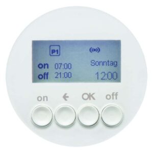 KNX-Funk Zeitschaltuhr quicklink Berker R.1/R.3 polarweiß, glänzend, Berker 85745239