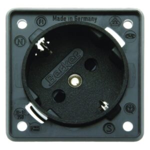 Einbau Steckdose 45° schwarz, Berker 8418525