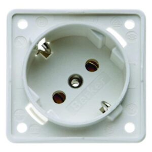 Steckdose SCHUKO 45° Integro Einsätze pw, Berker 841852522