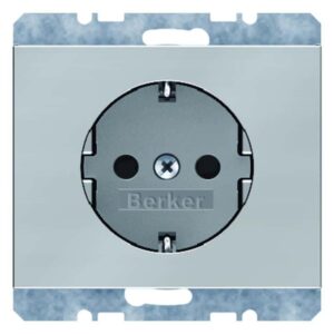 Steckdose SCHUKO Berker K.5 Edelstahl Rostfrei, Berker 41357004