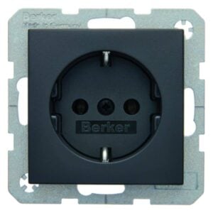 Steckdose SCHUKO Berker S.1/B.3/B.7 anthrazit, matt, Berker 41431606