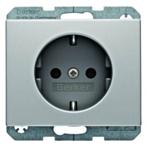 Steckdose SCHUKO Berker K.5 Alu, Berker 41157003