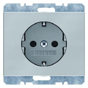 Steckdose SCHUKO Berker K.5 Edelstahl Rostfrei, Berker 41157004