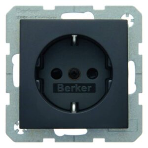 Steckdose SCHUKO Berker B.3/B.7 anthrazit, matt, Berker 41231606