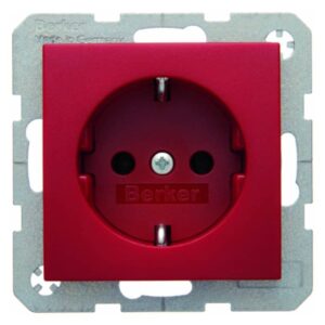 Steckdose SCHUKO Berker S.1/B.3/B.7 rot,matt, Berker 41431912