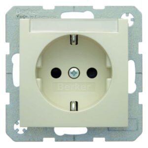 Steckdose SCHUKO mit Beschriftungsfeld Berker S.1 weiß, glänzend, Berker 41498982