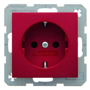 Steckdose SCHUKO Berker S.1/B.3/B.7 rot,glänzend, Berker 41438912