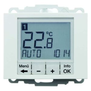 Temperaturregler, Schließer, mit Zentralstück, zeitgesteuert Berker K.1 polarwei, Berker 20447109