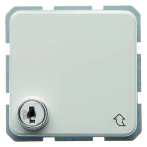 Steckdose SCHUKO mit Klappdeckel und Schloss wg Up IP44 polarweiß, glänzend, Berker 476309