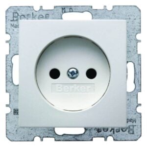 Steckdose ohne Schutzkontakt Berker S.1/B.3/B.7 polarweiß, matt, Berker 6167031909