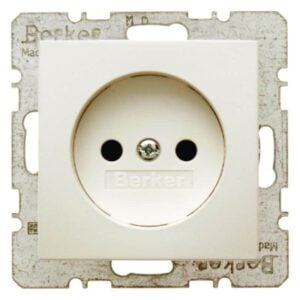 Steckdose ohne Schutzkontakt Berker S.1 weiß, glänzend, Berker 6167038982