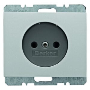 Steckdose ohne Schutzkontakt Berker K.5 Alu, Berker 6167157003