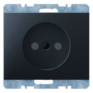 Steckdose ohne Schutzkontakt Berker K.1 anthrazit, matt, Berker 6167157006