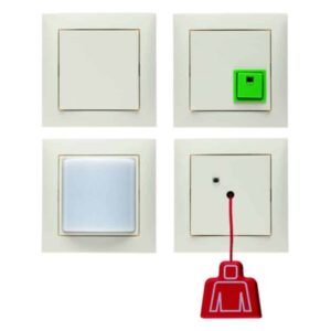 Notruf-Set mit Rahmen Berker S.1 weiß, glänzend, Berker 52008982