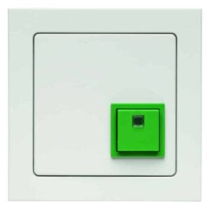 Abstelltaster mit Rahmen Berker Q.3 polarweiß, samt, Berker 52016099