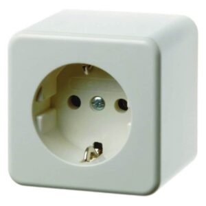 Steckdose SCHUKO Aufputz weiß, glänzend, Berker 470040
