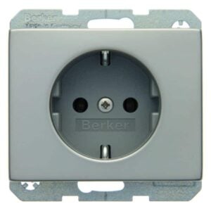 Steckdose SCHUKO Berker K.5 Edelstahl Rostfrei, Berker 47157004