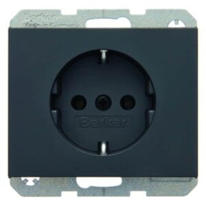 Steckdose SCHUKO Berker K.1 anthrazit, matt, Berker 47157006