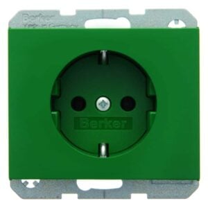 Steckdose SCHUKO Berker K.1/K.5 grün, glänzend, Berker 47157013