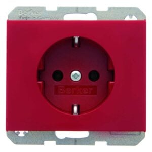 Steckdose SCHUKO Berker K.1/K.5 rot, glänzend, Berker 47157015