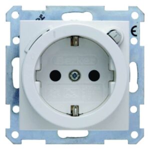 Steckdose SCHUKO mit FI-Schutzschalter Berker S.1/B.3/B.7 polarweiß, matt, Berker 47081909