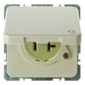 Steckdose mit Schutzkontakt "USA/CANADA"NEMA 5-20 R wg Up IP44 weiß, glänzend, Berker 4203