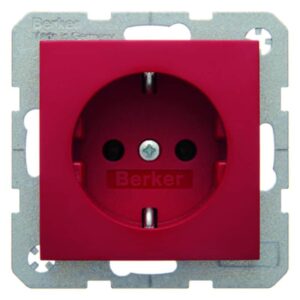Steckdose SCHUKO Berker S.1/B.3/B.7 rot,glänzend, Berker 47438912