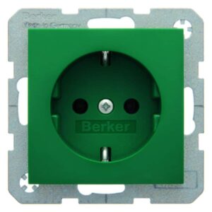 Steckdose SCHUKO Berker S.1/B.3/B.7 grün, glänzend, Berker 47438913