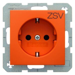Steckdose SCHUKO mit Aufdruck Berker S.1/B.3/B.7 orange, matt, Berker 47431907