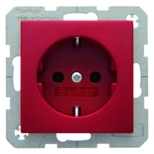Steckdose SCHUKO Berker S.1/B.3/B.7 rot,matt, Berker 47431912