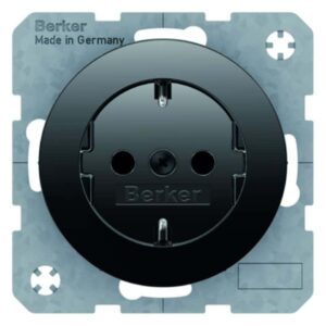 Steckdose SCHUKO Berker R.1/R.3 schwarz,glänzend, Berker 47232045