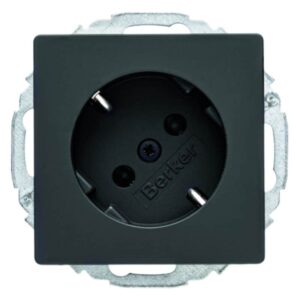 Steckdose SCHUKO 45° Berker Q.1/Q.3 anthrazit, samt, Berker 47276086
