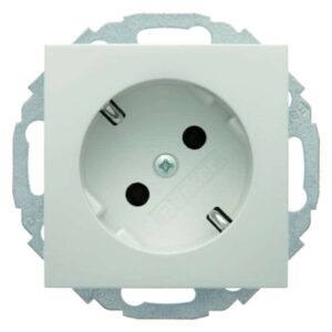 Steckdose SCHUKO 45° Berker S.1/B.3/B.7 polarweiß, glänzend, Berker 47278989