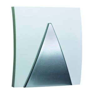 GROTHE Gong zweiklang weiß/silber Design für Trafo 8-12V/4VA, (Typ GONG 065w/sim) 44065
