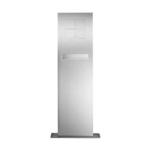 SMB-4/2EM Standsäule 4/2 mit Briefkasten Entnahme hinten Edelstahl matt MODESTA, Elcom 4924280