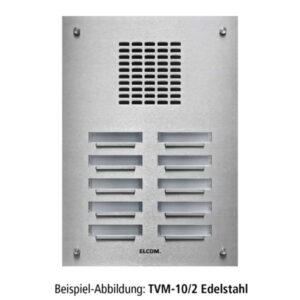 TVM-6/2 Türstation für Türlautsprecher 6/2 Zentra Taster UP Edelstahl ESTA, Elcom 5106181