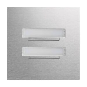 SZM-120 Zentra-Taster Modul mit LED-Namensschild 2/1 EB Edelstahl matt MODESTA, Elcom 5810132