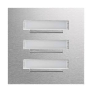 SZM-130 Zentra-Taster Modul mit LED-Namensschild 3/1 EB Edelstahl matt MODESTA, Elcom 5810133