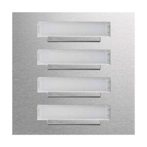 SZM-140 Zentra-Taster Modul mit LED-Namensschild 4/1 EB Edelstahl matt MODESTA, Elcom 5810134