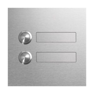 GZM-120 Rund-Taster Modul mit Gravur-Namensschild 2/1 EB Edelstahl matt MODESTA, Elcom 5810172