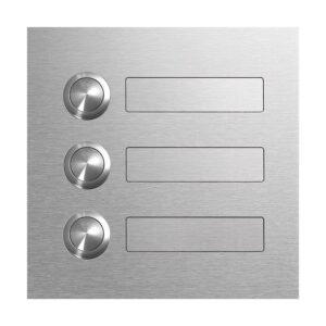 GZM-130 Rund-Taster Modul mit Gravur-Namensschild 3/1 EB Edelstahl matt MODESTA, Elcom 5810173