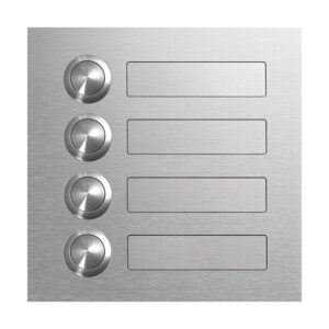GZM-140 Rund-Taster Modul mit Gravur-Namensschild 4/1 EB Edelstahl matt MODESTA, Elcom 5810174