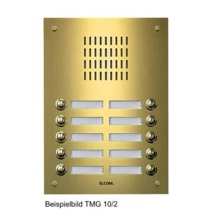 TMG-12/2 Türstation für Türlautsprecher 12/2 Rund-Taster UP PVD-messing ESTA, Elcom 1112891