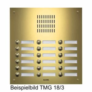 TMG-15/3 Türstation für Türlautsprecher 15/3 Rund-Taster UP PVD-messing ESTA, Elcom 1115892