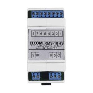 RMS-10HS Mithörsperre 10 Teilnehmer REG 1+n lichtgrau, Elcom 1400210