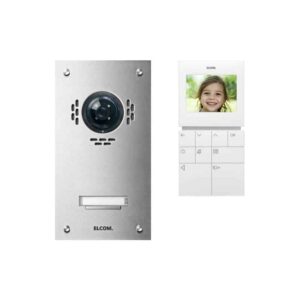 VSZ-1EM VideoSet 1 Teilnehmer UP/AP 2D-Video Edelstahl/weiß ESTA/BVF-510, Elcom 1087618