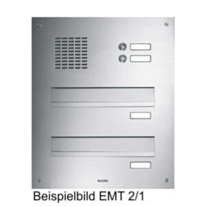 EMT-1/1 Mauerdurchwurf-Briefkastenfront für Türlautsprecher 1/1 Edelstahl ESTA, Elcom 3242101